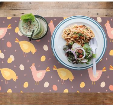 Individuais de mesa infantis padrão de pássaros encantadores - TenStickers