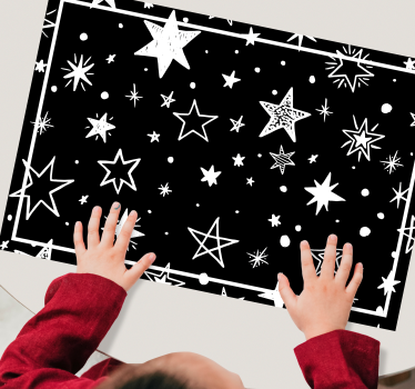 Individuais de mesa infantis padrão noite estrelada - TenStickers