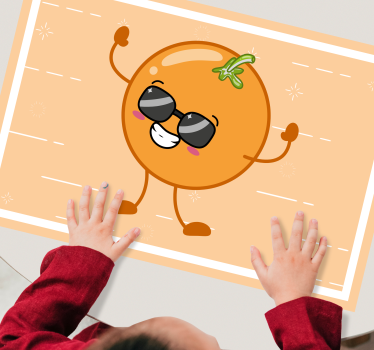 Individuais de mesa infantis personagem laranja feliz - TenStickers