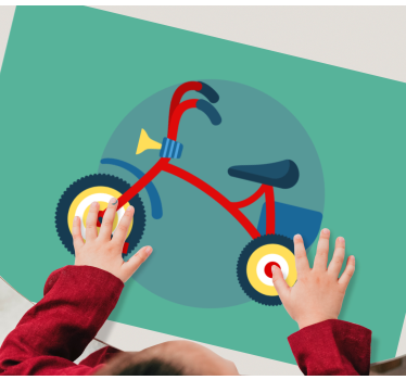 Individuais de mesa infantis triciclo com buzina - TenStickers