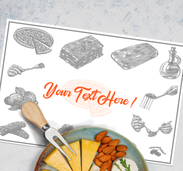 Individuais de mesa originais estilo ilustração de comida - TenStickers