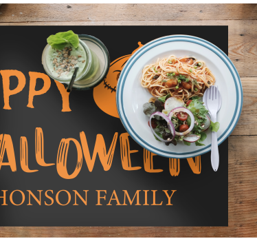 Individual de mesa halloween cumprimento familiar halloween - TenStickers