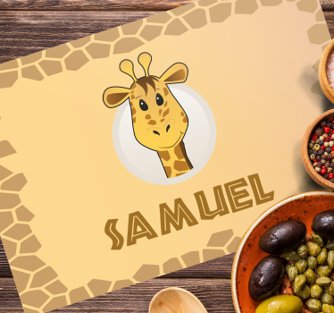 Ir comer nome personalizável nome individuais de mesa de vinil - TenStickers