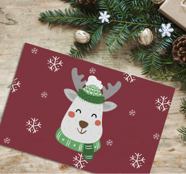 Natal individuais de mesa cervo para crianças natal - TenStickers