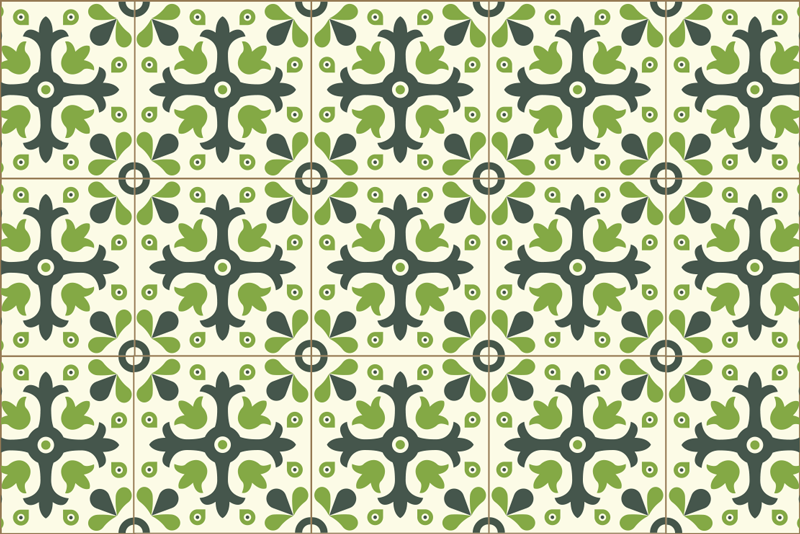 Individuais de mesa originais hidráulica verde - TenStickers