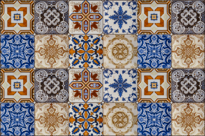 Individuais de mesa originais hidráulica multicolorida - TenStickers