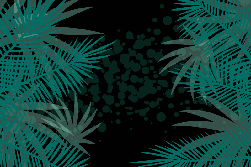 Individuais de mesa Plantas verdes tropicais - TenStickers