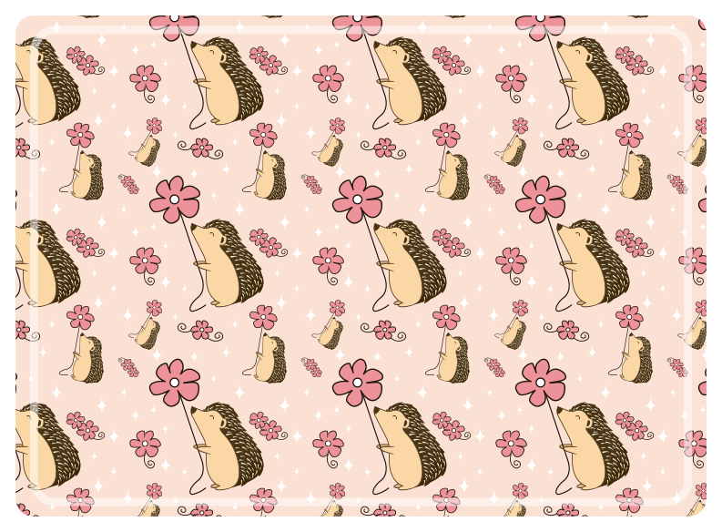 Individuais de mesa originais com padrão de ouriço - TenStickers