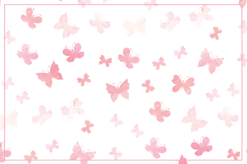 Individuais de mesa de borboletas Borboleta rosa - TenStickers