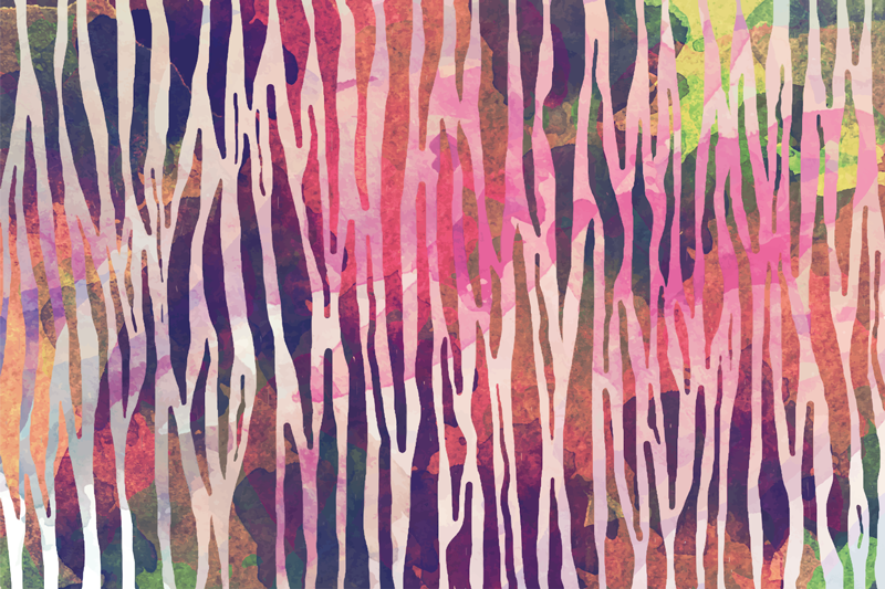 Individuais de mesa de texturas listras coloridas abstratas - TenStickers