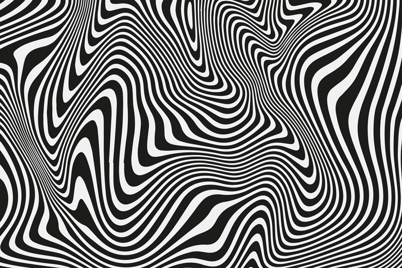 Individuais de mesa modernos com padrões negros fluidos - TenStickers