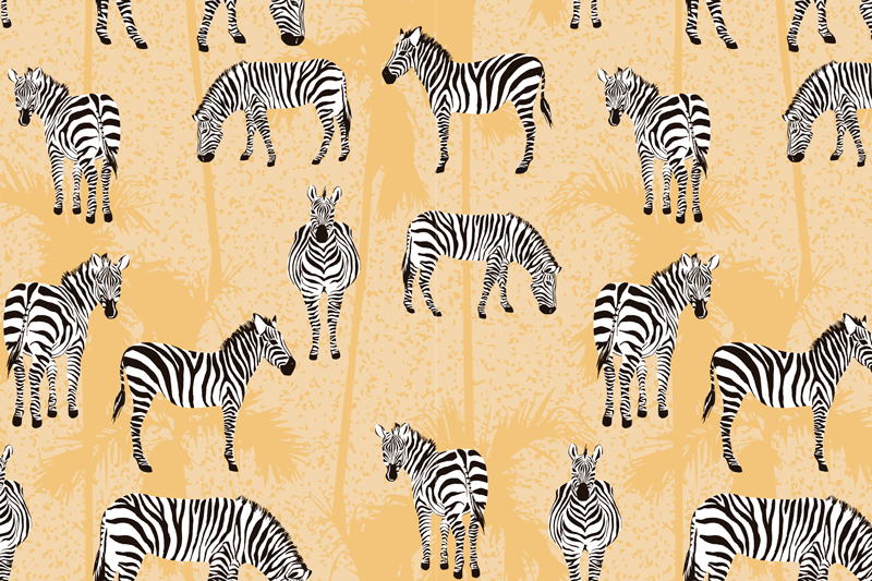 Individuais de mesa originais com estampa de zebra - TenStickers