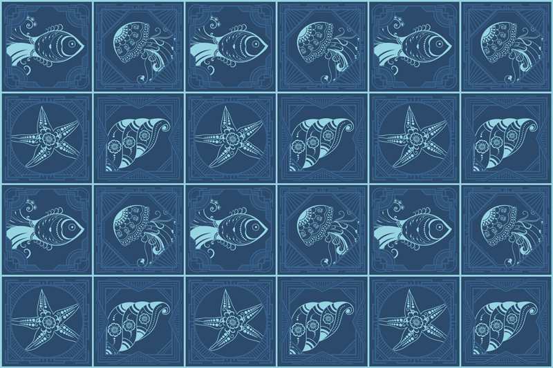 Individuais de mesa originais com padrão náutico - TenStickers