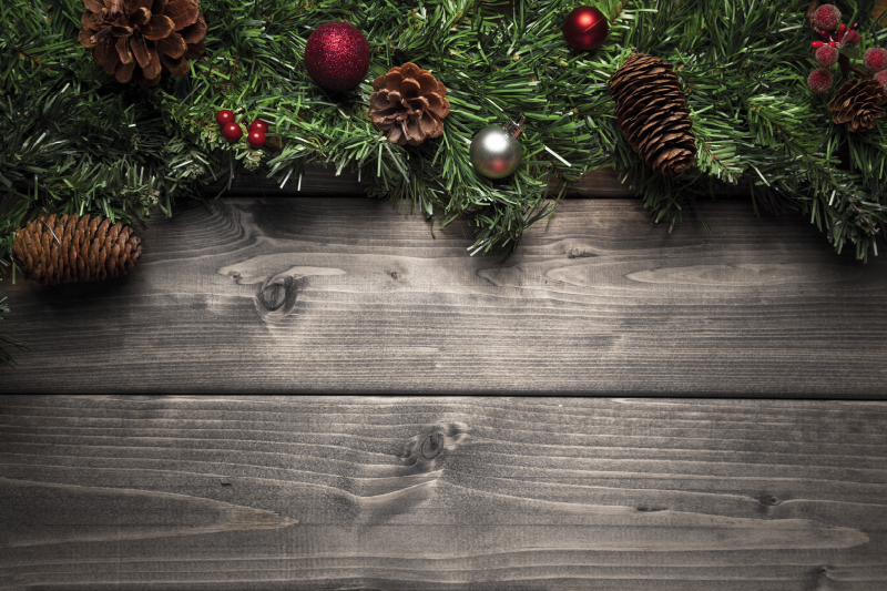 Individuais de mesa de natal arranjo festivo de pinhas - TenStickers