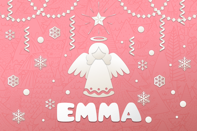 Individuais de mesa  Anjos de natal - TenStickers