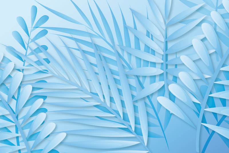 Individuais de mesa de texturas padrão folhas de palmeira - TenStickers