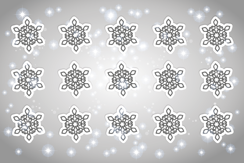 Individuais de mesa de natal com estampa de floco de neve - TenStickers