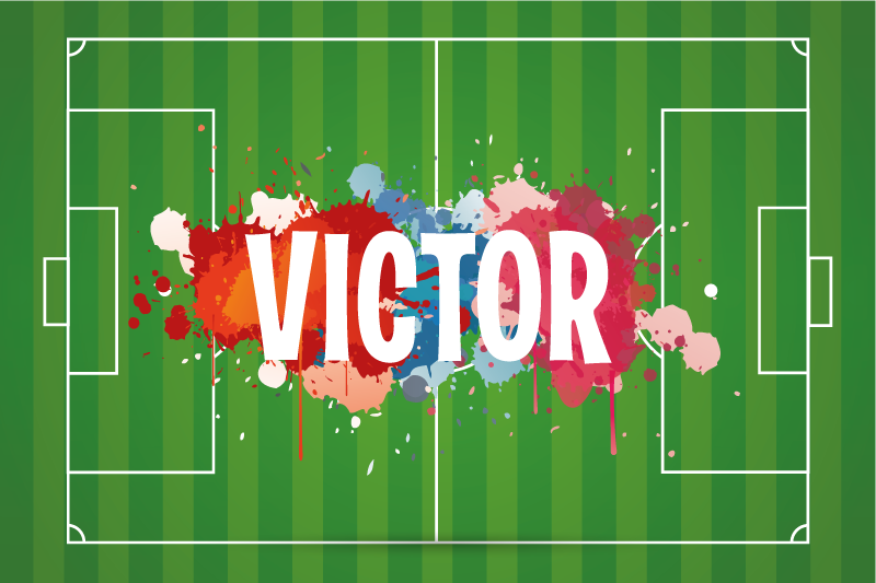 Individuais de mesa com nome Campo de futebol com nome - TenStickers