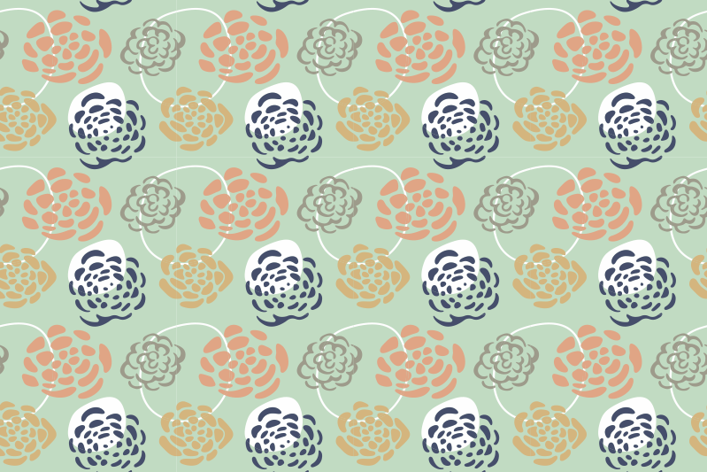 Individuais de mesa originais arte de impressão botânica - TenStickers