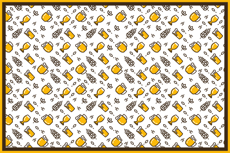 Individuais de mesa originais Ícones da cerveja artesanal - TenStickers