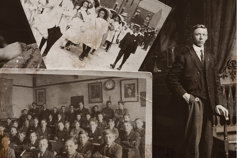 Individuais de mesa para casa colagem de fotos vintage - TenStickers