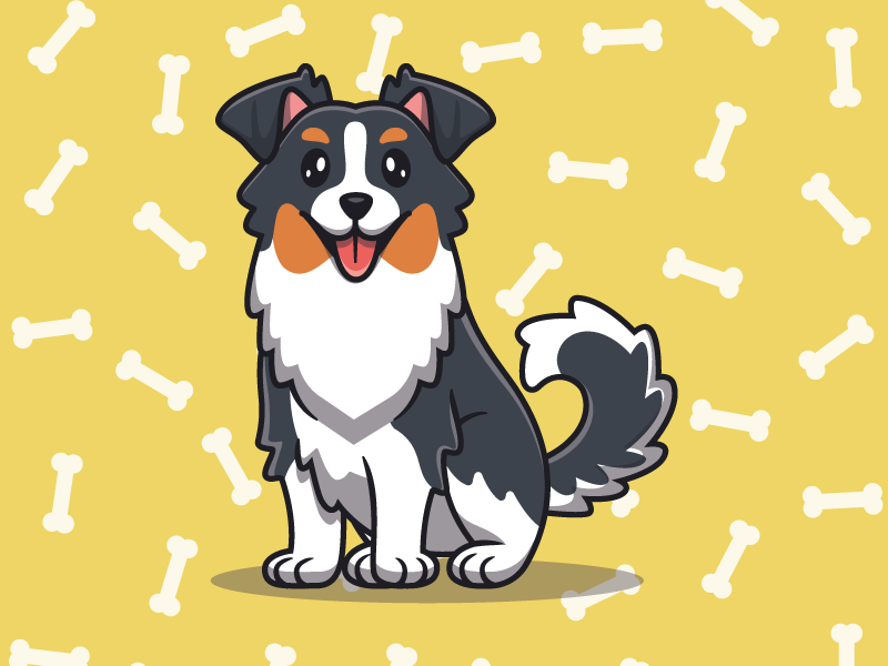 Individuais de mesa infantis personagem cachorro fofo - TenStickers