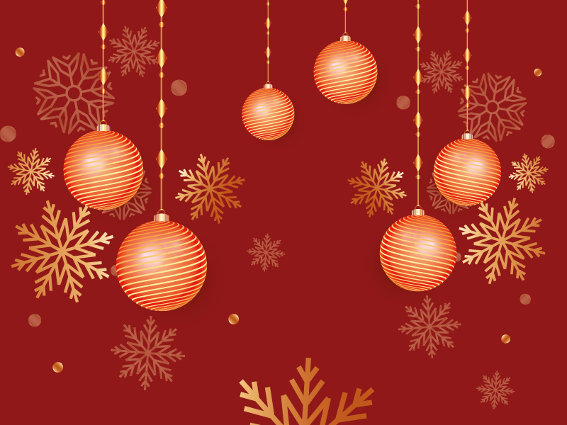 Individuais de mesa de natal orbes ornamentais festivos - TenStickers