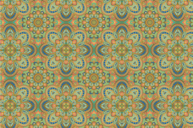 Individuais de mesa originais arranjo floral elaborado - TenStickers