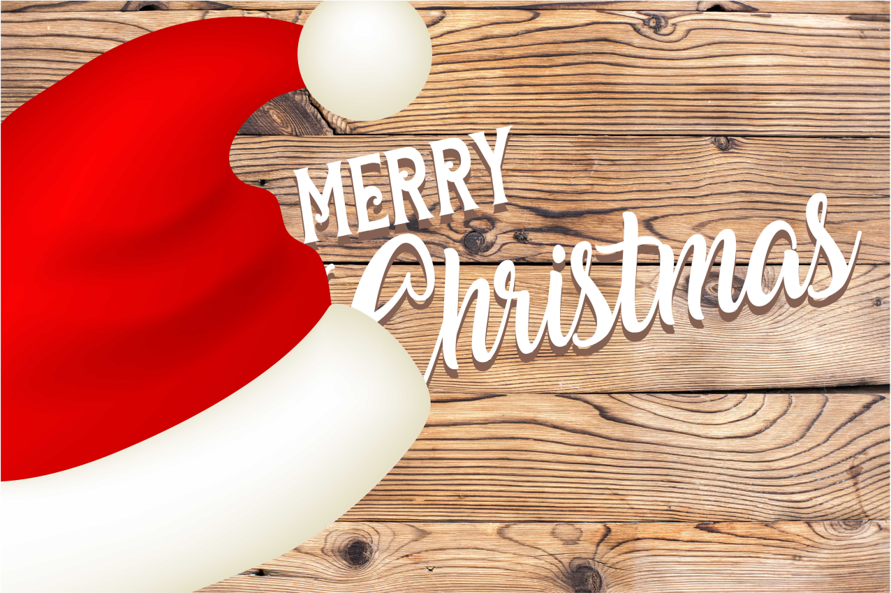 Individuais de mesa de natal chapéu de papai noel festivo - TenStickers