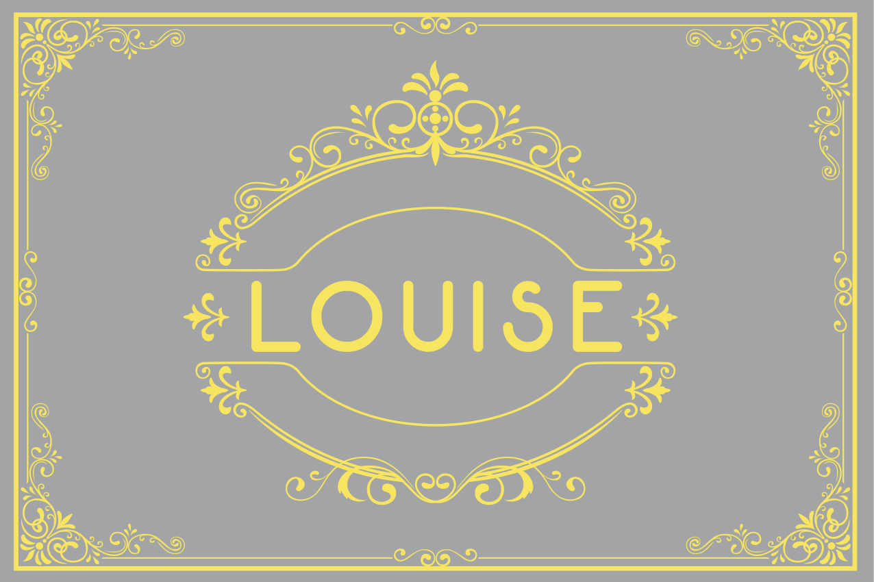 Individuais de mesa com nome exibição elegante de nomes - TenStickers