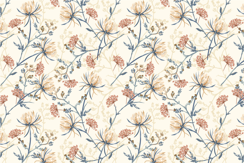 Individuais de mesa originais com motivo floral - TenStickers