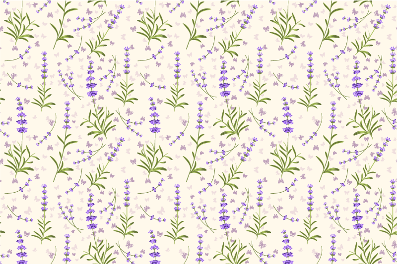 Individuais de mesa de texturas padrão floral lavanda - TenStickers