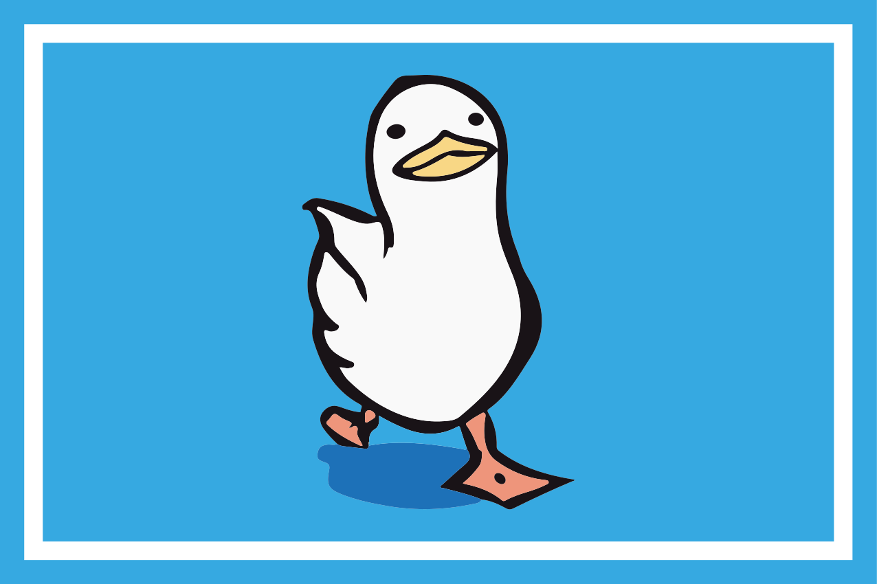 Individuais de mesa infantis personagem pato cartoon - TenStickers