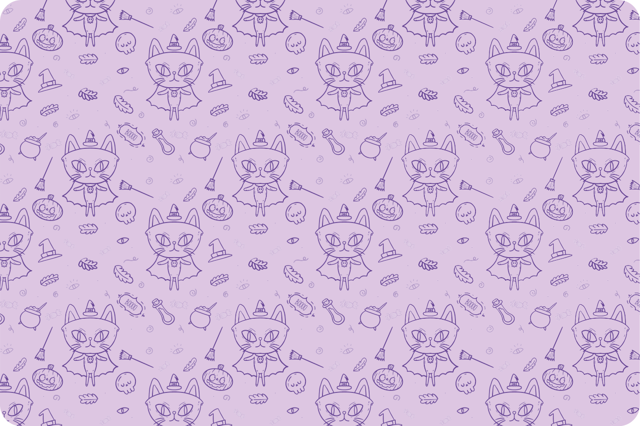 Individuais de mesa infantis com estampa de gato divertido - TenStickers