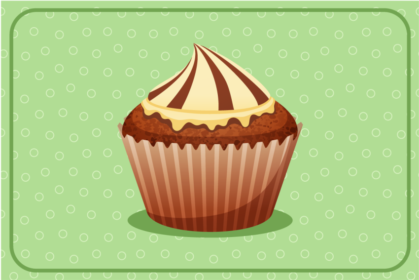 Individuais de mesa originais gráfico de cupcake - TenStickers