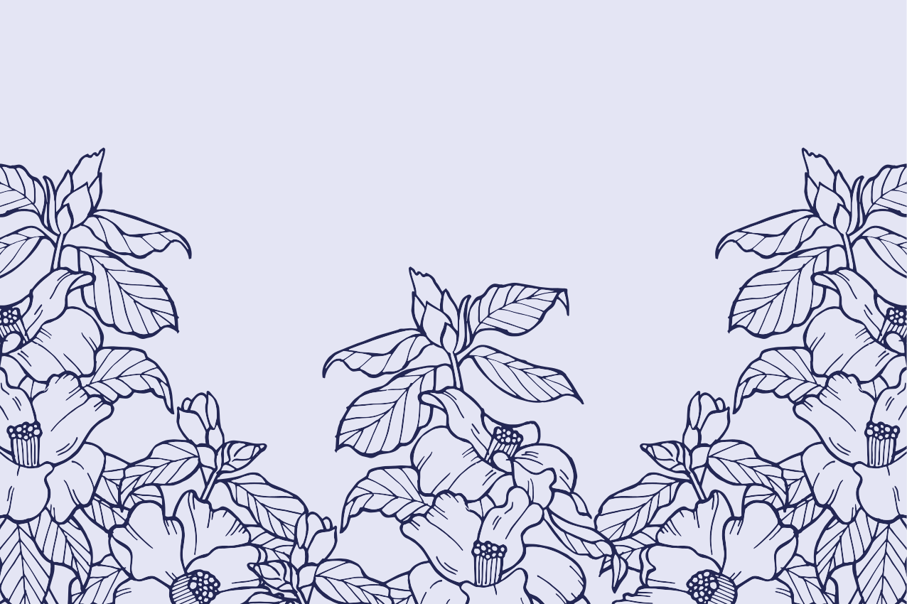 Individuais de mesa originais com padrão de borda floral - TenStickers