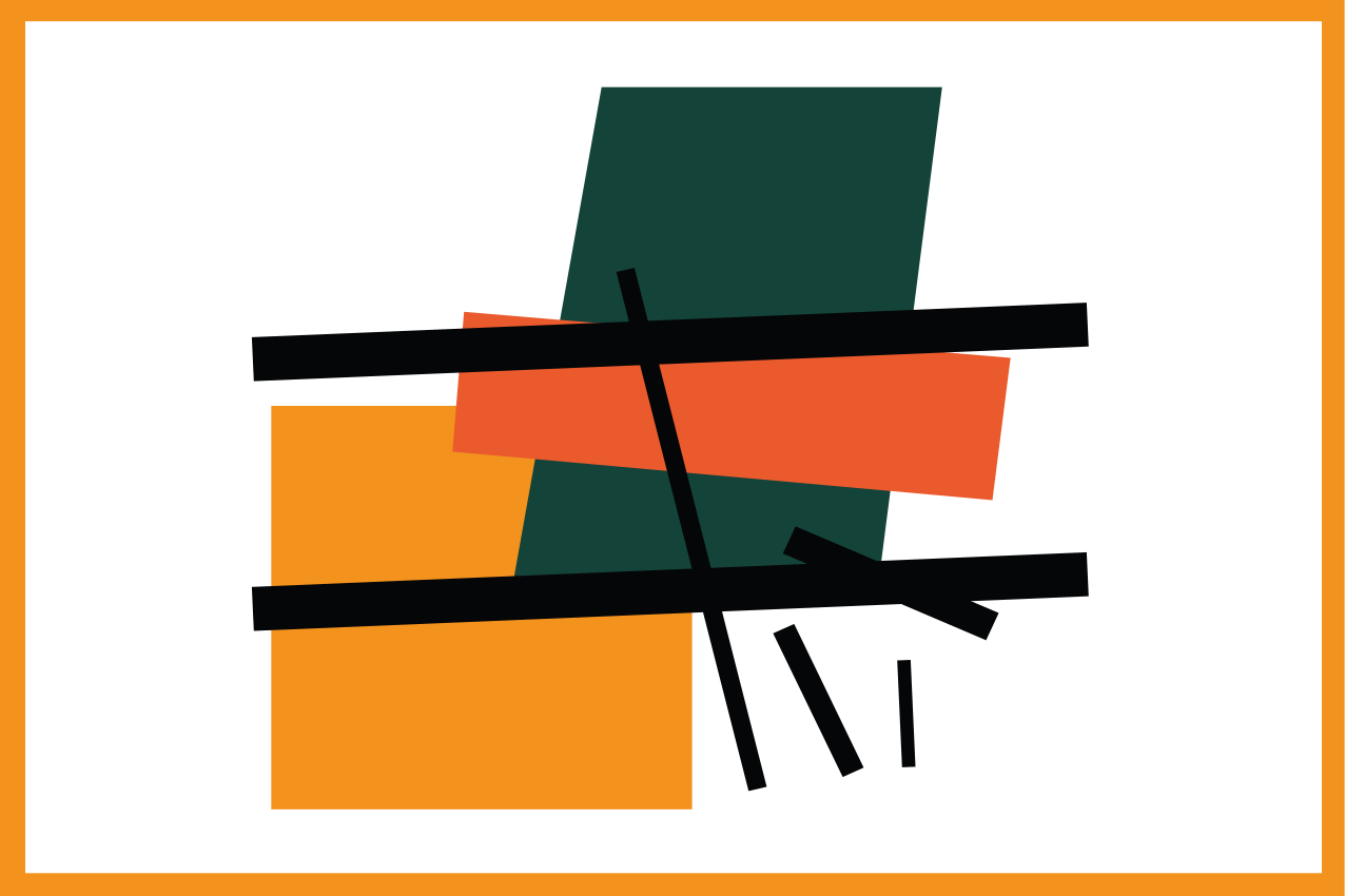 Individuais de mesa modernos blocos geométricos abstratos - TenStickers