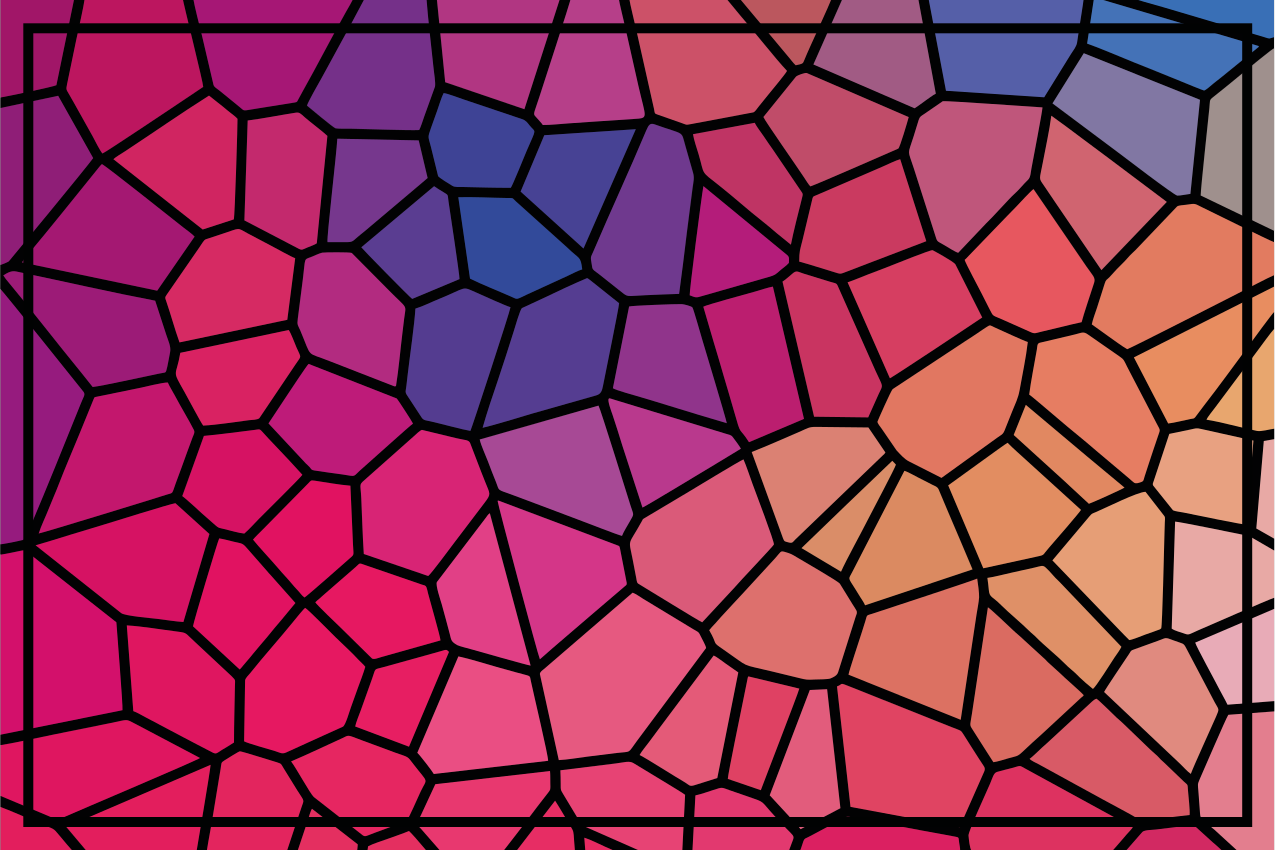 Individuais de mesa originais Cor vibrante geométrica - TenStickers