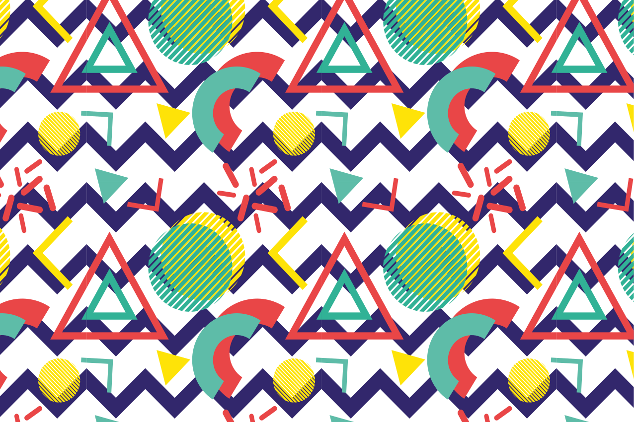 Individuais de mesa modernos design de padrões geométricos - TenStickers