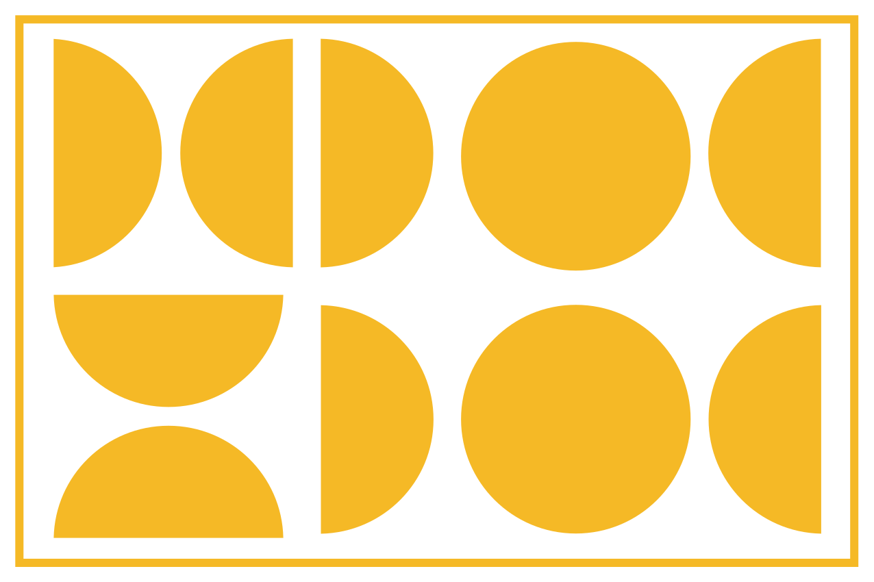 Individuais de mesa modernos em forma geométrica amarela - TenStickers