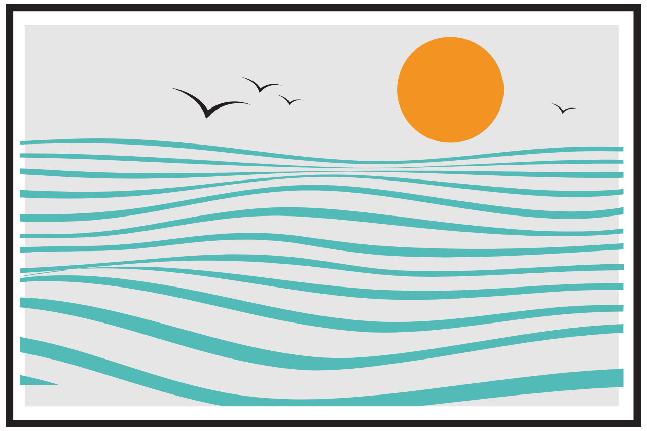 Individuais de mesa modernos com design de ondas elegantes - TenStickers