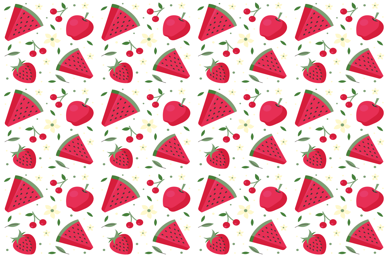 Individuais de mesa infantis com estampa de fatias de fruta - TenStickers