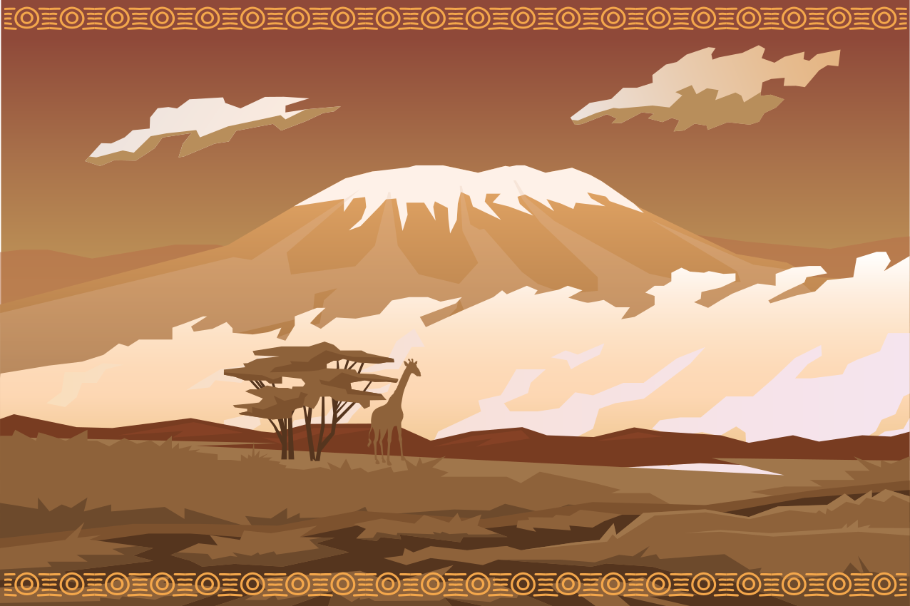 Individuais de mesa originais cena majestosa da montanha - TenStickers