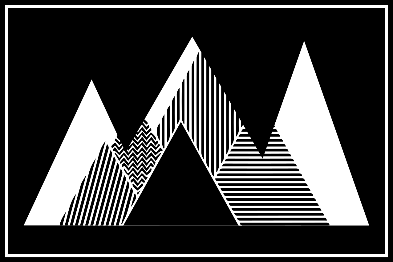 Individuais de mesa modernos picos de montanha estilosos - TenStickers