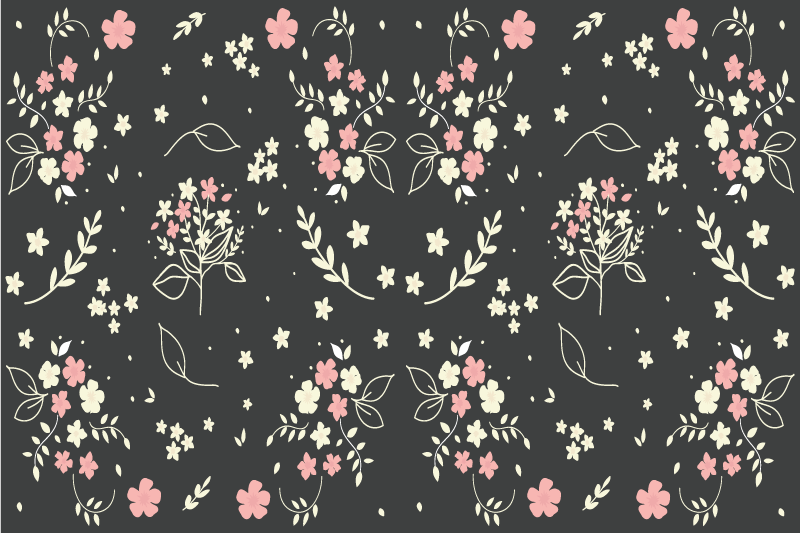 Individuais de mesa originais superfície elemento floral - TenStickers