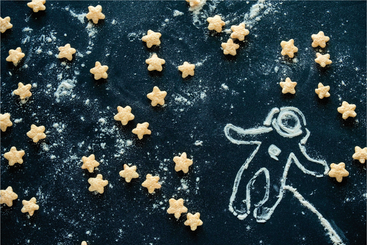 Individuais de mesa infantis cena de estrelas do astronauta - TenStickers