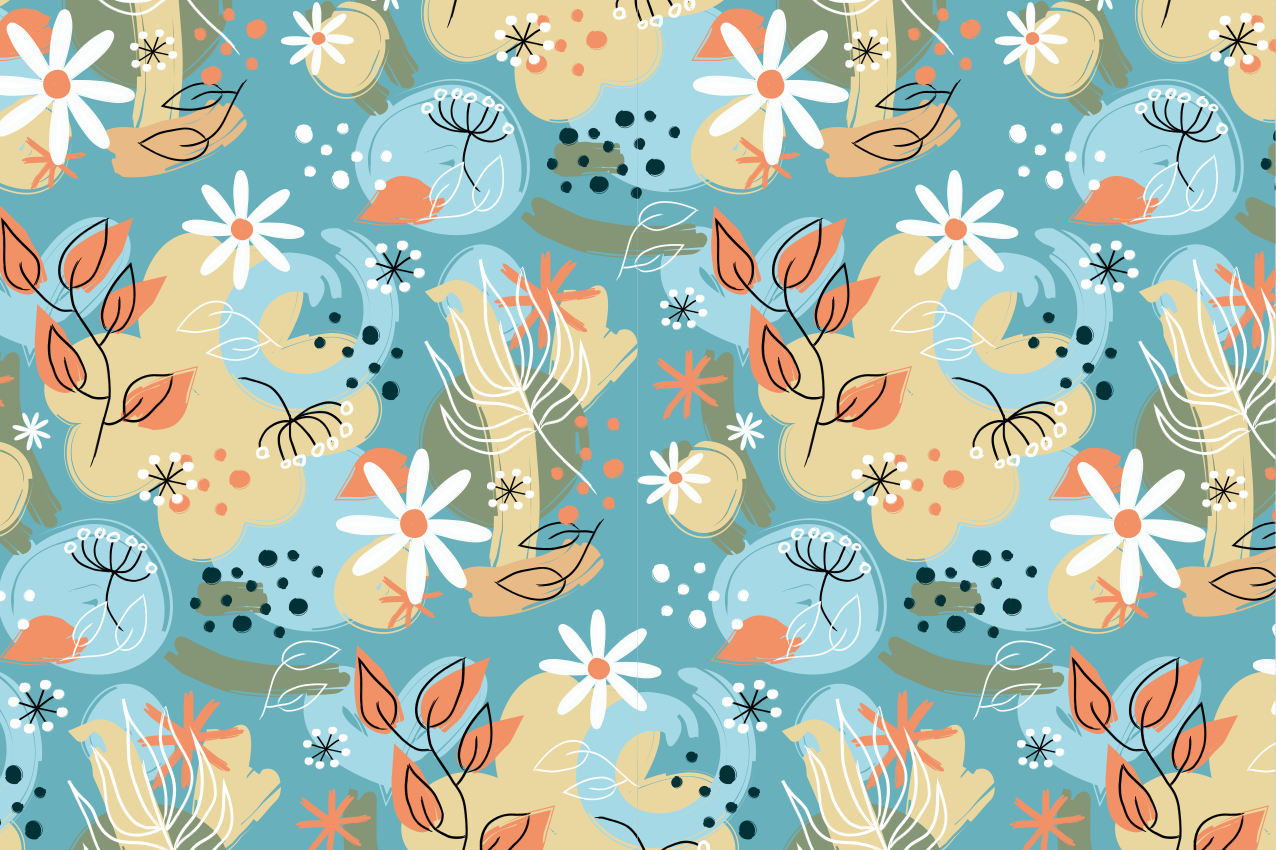 Individuais de mesa modernos com inspiração floral - TenStickers