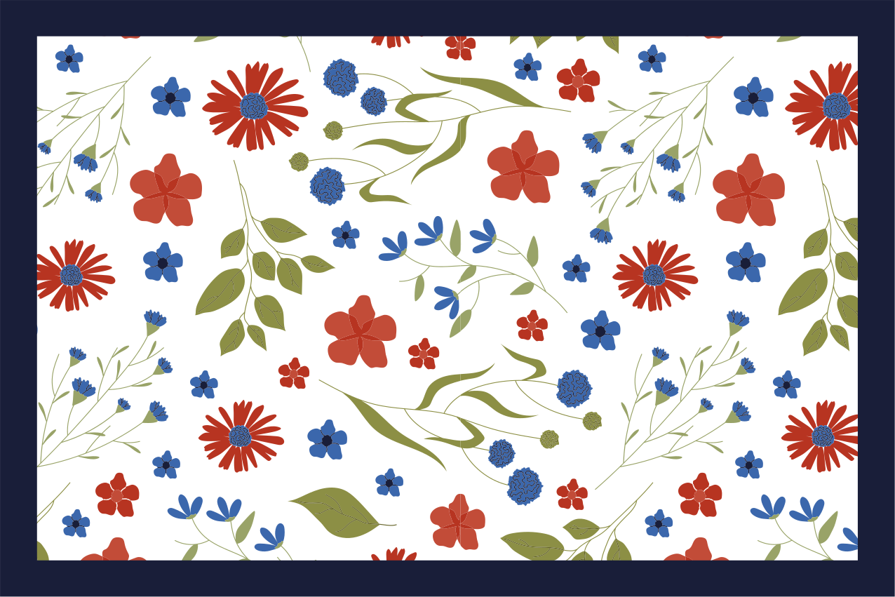 Individuais de mesa infantis encanto floral - TenStickers