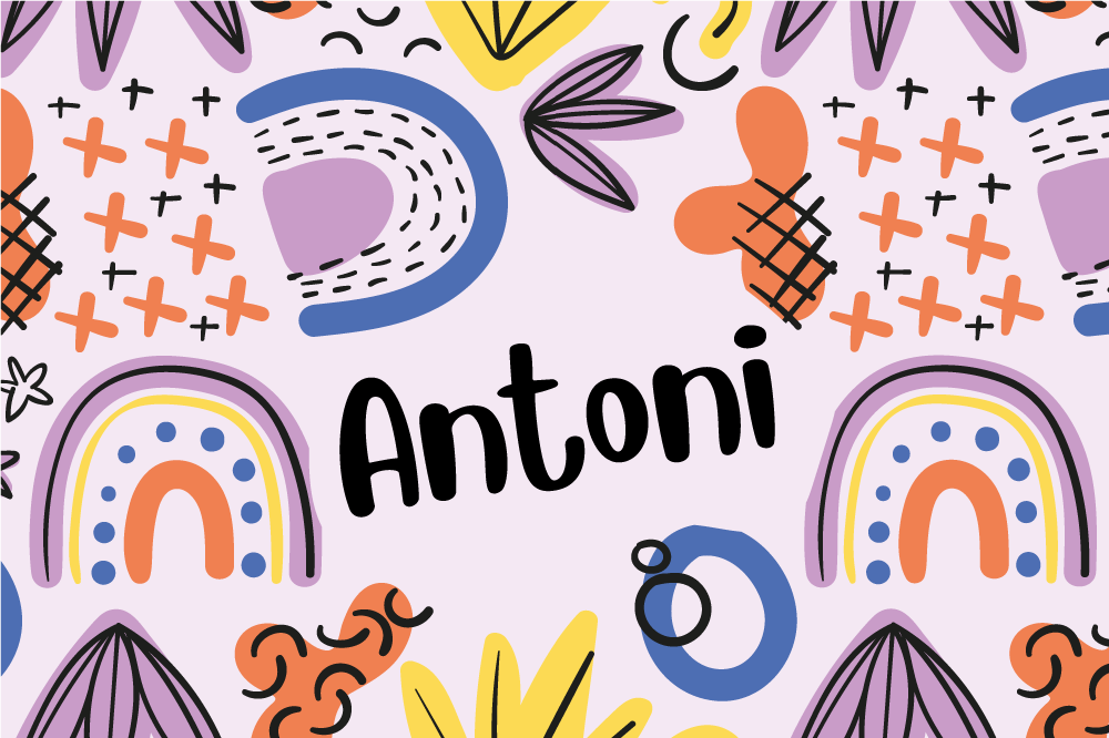 Individuais de mesa infantis com padrões arco-íris coloridos - TenStickers