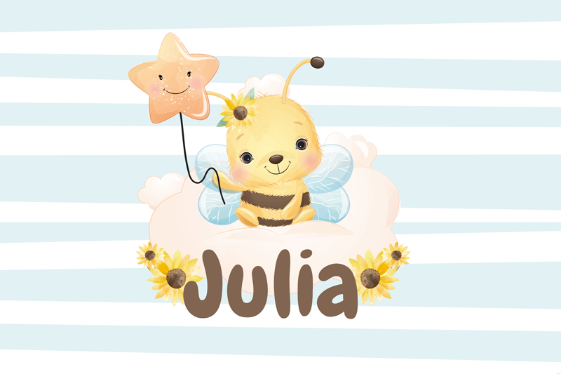 Individuais de mesa infantis personagem abelha fofa - TenStickers